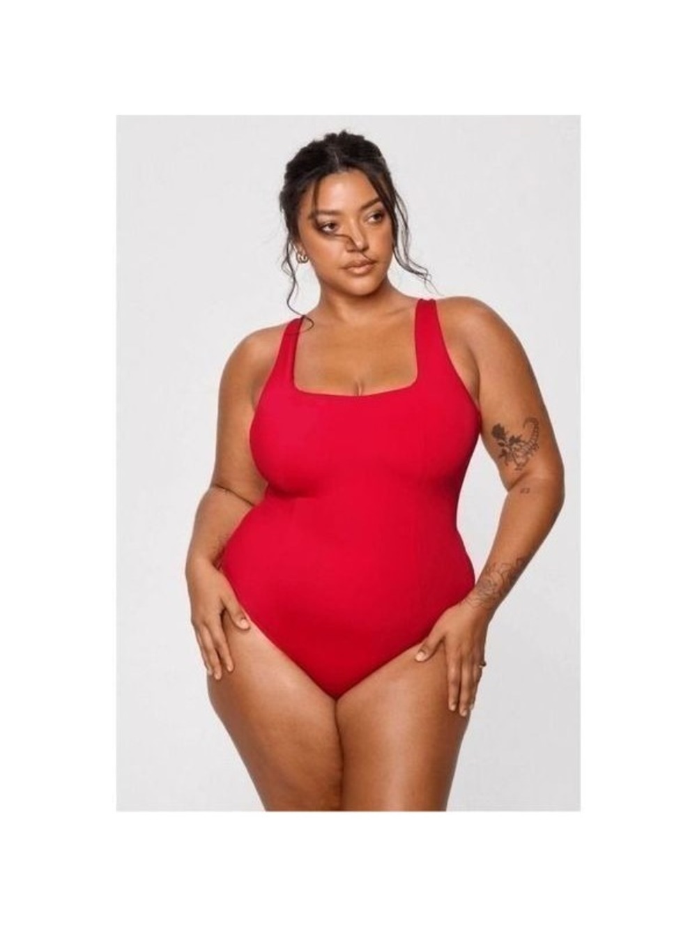 Yitty Red Waist-Cinching One Piece Swimsuit Plus Size US 6X